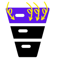 Top of the marketing funnel icon